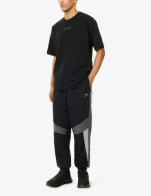 GYMSHARK: Old English Text-Print Short-Sleeve Cotton T-Shirt