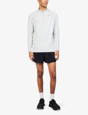 Gymshark Mens  Apex Logo-print Stretch-woven Jacket In White