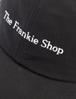 The Frankie Shop Womens Black Logo-embroidered Cotton Baseball Cap In Black
