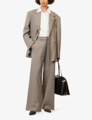 THE FRANKIE SHOP: Brickell Wide-Leg Woven Trousers
