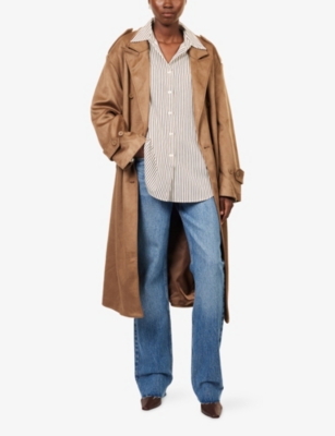 The Frankie Shop Womens Dalston Straight-leg Denim Jeans Medium Wash Xs In Blue