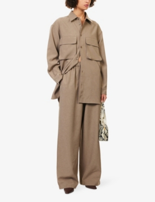 THE FRANKIE SHOP: Baxter Wide-Leg Woven Trousers