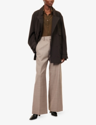 THE FRANKIE SHOP: Stanton Trapeze Double-Breasted Stretch-Woven Jacket