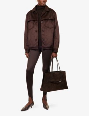 THE FRANKIE SHOP: Hester Relaxed-Fit Faux-Suede Jacket