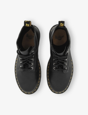 Dr. Martens Womens Black Ambassador 101 6-eyelet Leather Ankle Boots Eur 40 / 7 Uk In Black