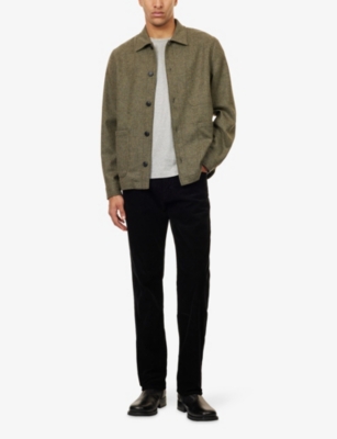 Citizen Of Humanity Mens Citizens Of Humanity Elijah Corduroy Straight-leg Stretch-cotton Trousers In Black