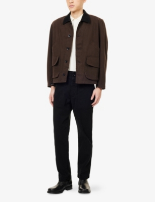 Citizen Of Humanity Mens Dark Brown Hunter Flap-pocket Cotton Jacket In Brown