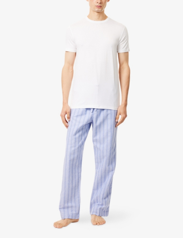 Arran Striped Cotton Pyjama Trousers