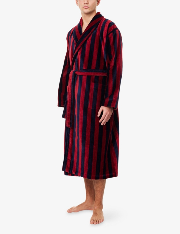 Aston Striped Terry-Cotton Robe