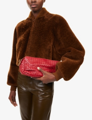 RESELFRIDGES: Pre-Loved Bottega Veneta Nappa Intrecciato Leather Cross-Body Bag