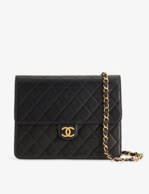 RESELFRIDGES: Pre-Loved Chanel Small CC Quilted Single Flap Leather Shoulder Bag