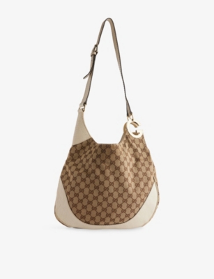 RESELFRIDGES: Gucci GG Charlotte Canvas Cross-Body Bag