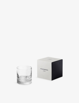 RICHARD BRENDON: Diamond Single Old Fashioned Crystal Glass Tumbler