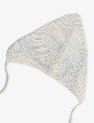 ORGANIC ZOO: Seascape Pixi Cotton-Jersey Bonnet 0-6 Months