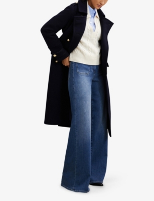 REISS: Lissy Cable-Knit Wool and Cashmere-Blend Jumper