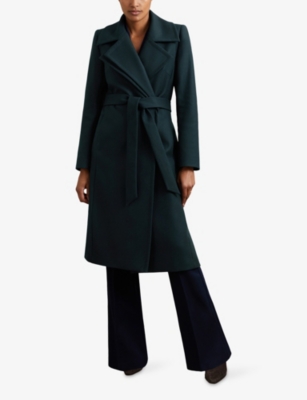REISS: Odette Double-Lapel Wool-Blend Coat