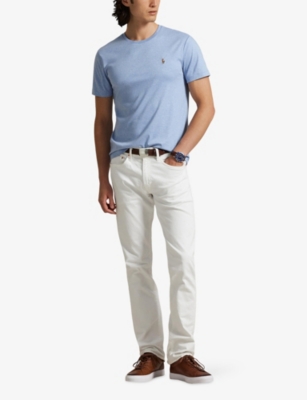 POLO RALPH LAUREN: Logo-Embroidered Custom Slim-Fit Cotton-Jersey T-Shirt