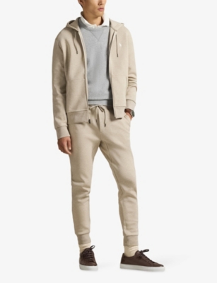 POLO RALPH LAUREN: Brand-Embroidered Side-Pocket Cotton-Blend Hoody