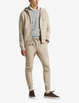 POLO RALPH LAUREN: Brand-Embroidered Tapered-Leg Cotton-Blend Jogging Bottoms
