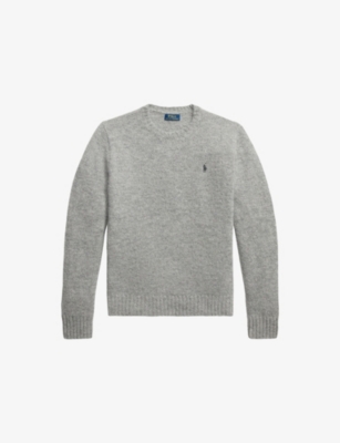 POLO RALPH LAUREN: Brand-Embroidered Fluffy Wool-Blend Jumper