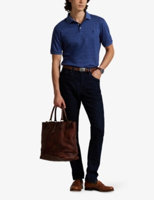 POLO RALPH LAUREN: Checked Custom Slim-Fit Cotton Polo Shirt