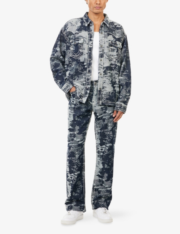 Jacquard Billy Flap Bootcut Denim Jeans