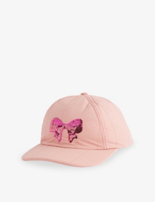 Konges Slojd Juno Embellished-bow Shell Cap 1-8 In Pink