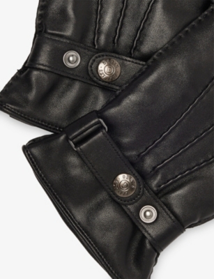 Dents Mens Black Tetbury Leather Gloves Xl In Black