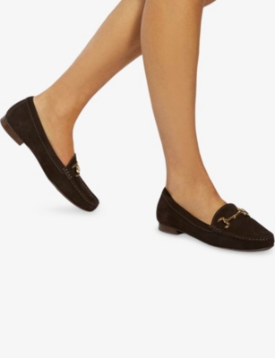 Dune Womens Glenniee Suede Loafers Brown Nubuck Eur 40 / 7 Uk In Brown