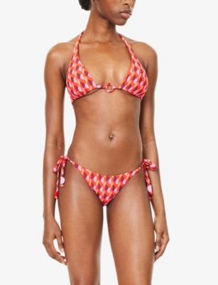 Seafolly Womens  Tie-side Rio Bikini Bottoms In Pattern