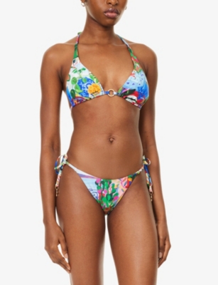 Seafolly Womens Sapphire La Boca Triangle Bikini Top In Multi