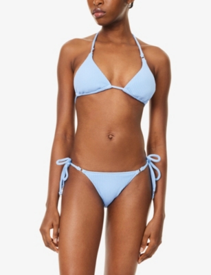 Seafolly Womens Cornflower Sea Dive Triangle Bikini Top In Blue