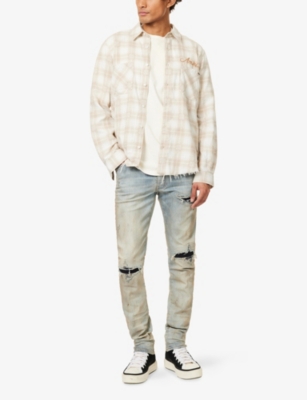 AMIRI: Suede Mx1 Straight-Leg Denim Jeans