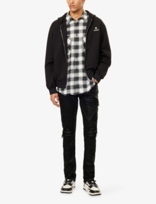 AMIRI: Waxed Mx1 Tapered-Leg Stretch-Denim Blend Jeans