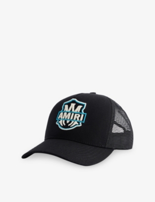 Mens Amiri Logo-Embroidered Mesh-Contrast Cotton Cap