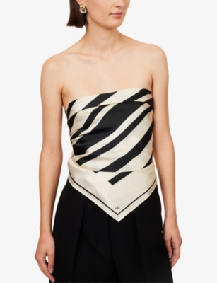 DISSH: Square Striped Silk Scarf