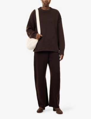 Dissh Womens Roy Longline Cotton Knit Jumper Chocolate Xs In Brown