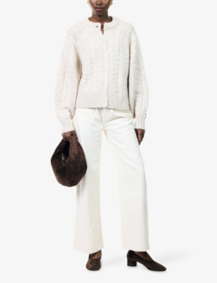 Dissh Womens Tom Knit Cardigan Chalk In Neutral