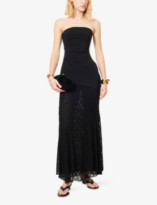 Dissh Womens Luke Bandeau Knitted Top Black In Black