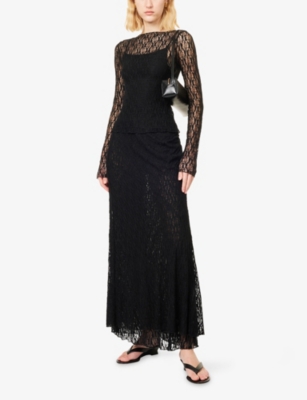 Dissh Womens Lizzie Layered Stretch-woven Skirt Black In Black