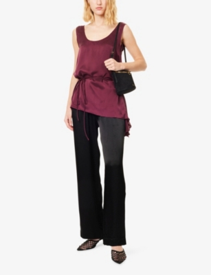 Dissh Womens Black Monica Wide-leg Woven Trousers In Black