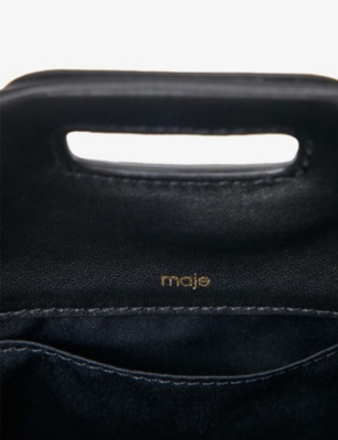 Maje Womens Black Miss M Mini Leather Cross-body Bag In Black