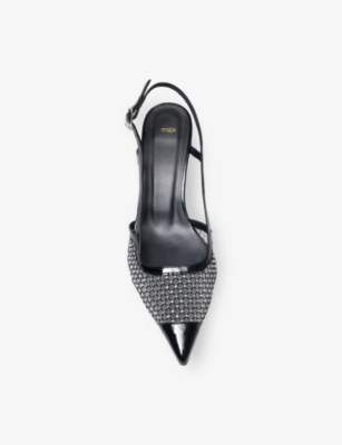 MAJE: Rhinestone Mesh Courts