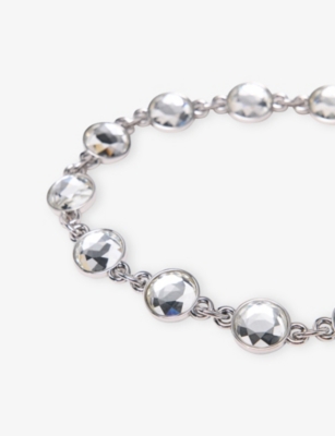 MAJE: Chain and Rhinestone Metal Belt