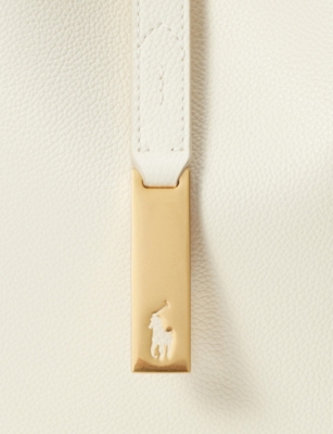 Polo Ralph Lauren Womens  Polo Id Small Leather Shoulder Bag In White
