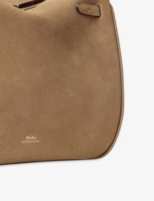 Polo Ralph Lauren Womens Clay Polo Id Suede Satchel In Brown