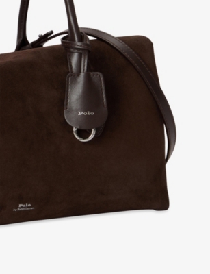 Polo Ralph Lauren Womens Chocolate/tobacco Bellport Suede Satchel