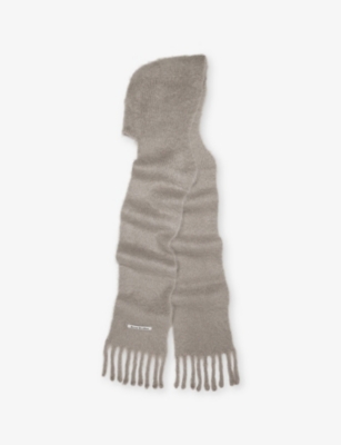 ACNE STUDIOS: Hooded Fringed Wool Scarf
