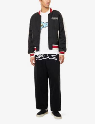 Icecream Mens Black Running Dog Regular-fit Woven Jacket In Black