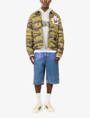 Icecream Mens  Camouflage Work Cotton Jacket In Green